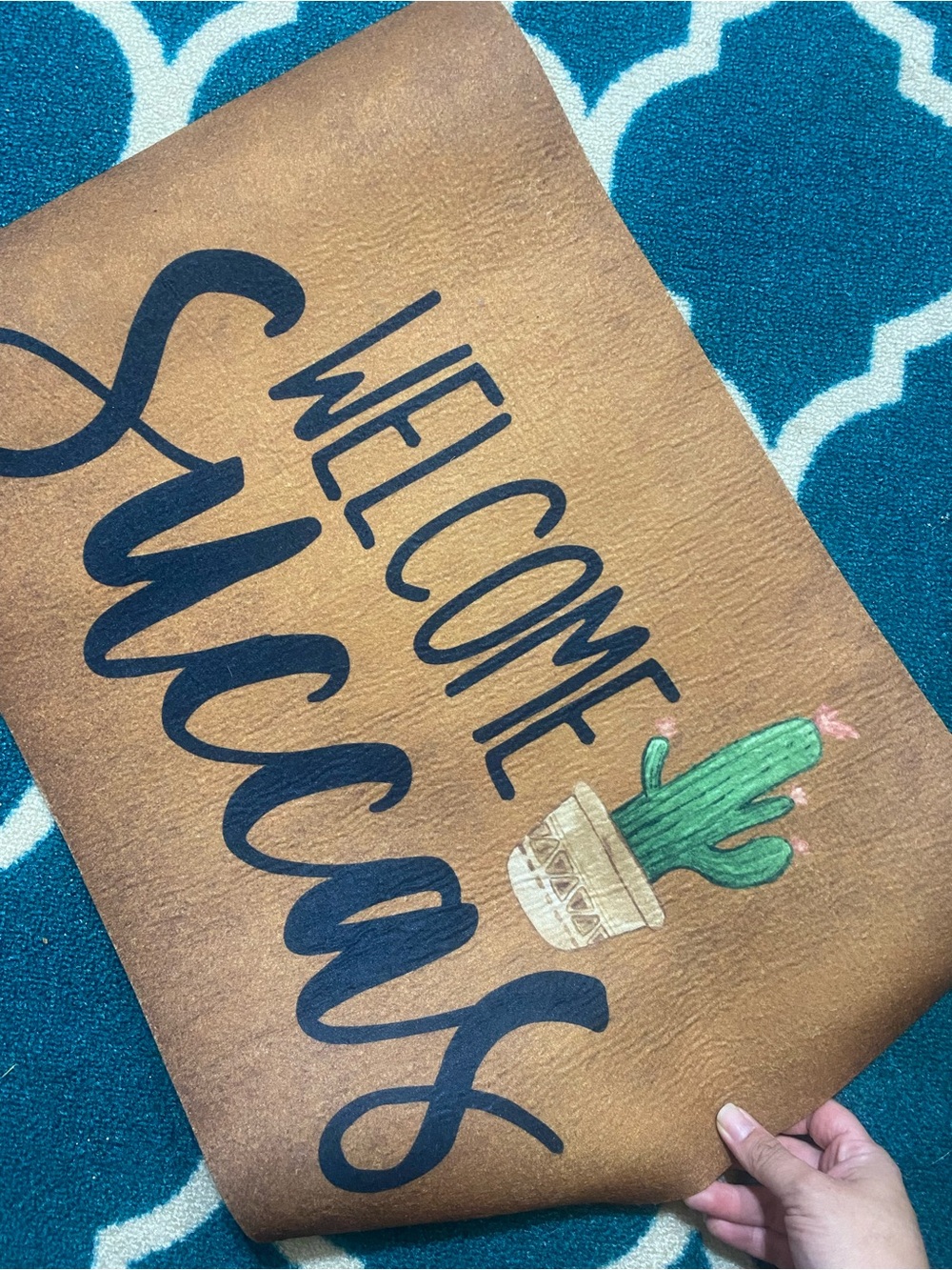 Welcome Succulents Brown Doormat - Unbranded